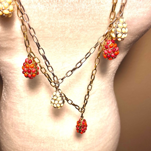 Liz Claiborne Necklace Two-tone Coral color - Picture 8 of 11